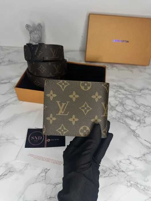 Vand Curea Louis Vuitton + Portofel Asortat
