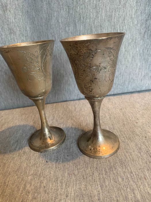 стари Месингови чаши гравирани