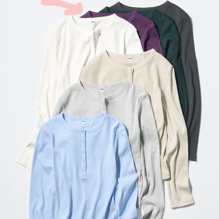 Лонгслив Uniqlo в рубчик