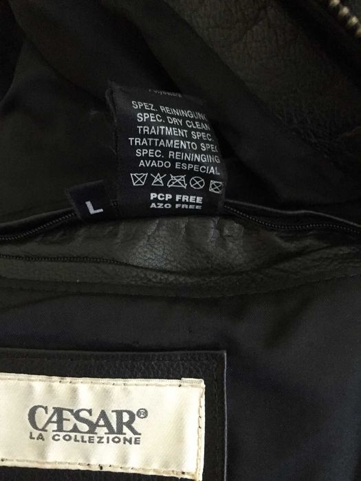 Мъжко черно яке от естествена телешка кожа