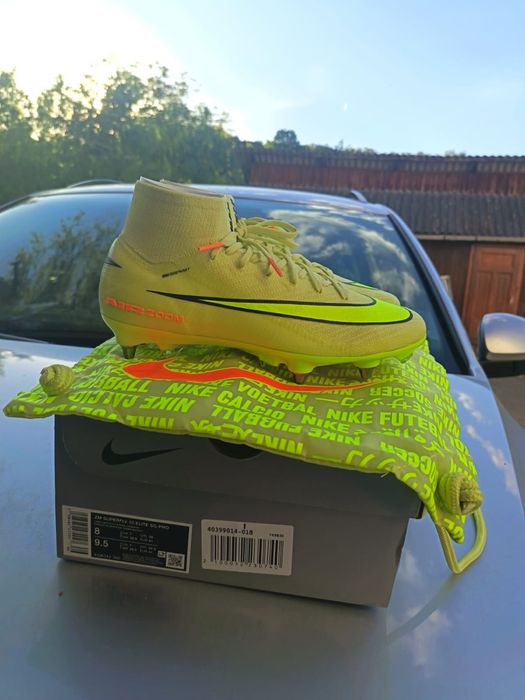 WTS Ghete de Fotbal Nike Mercurial Superfly 10 Elite Limelight Hyper Crimson SG-PRO mărimea: 41