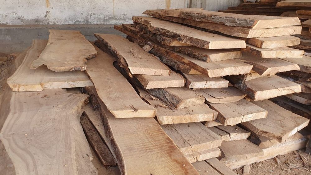 Слэбы карагача кубами