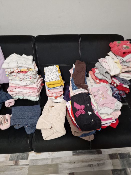Огромен лот бебешки детски дрехи за момиче 6-9м.