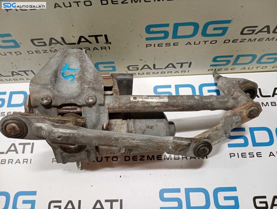 Ansamblu Motoras cu Brat Brate Stergator Stergator Stanga Fata Parbriz Volkswagen Touran 2003 - 2010 Cod 1T0955119C 0390241785 1T0955023E 3397020665 [M6225]