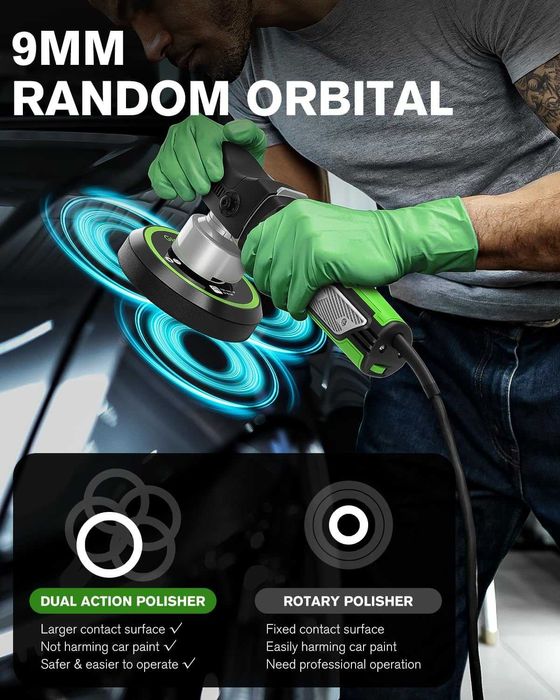 Mașină polish auto Ginour 900W Dual Action | Set complet.