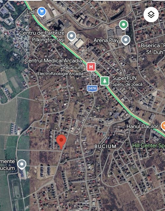 Teren 493mp Iasi-Bucium la 400 m de Hanul Trei Sarmale, deschidere la 2 drumuri, POT 30%, CUT 1.2, strada Ștefan Hotnog, posibilitate PUZ