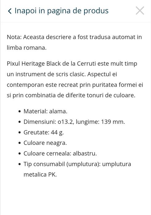 Pix Cerruti 1881, nou, in cutie