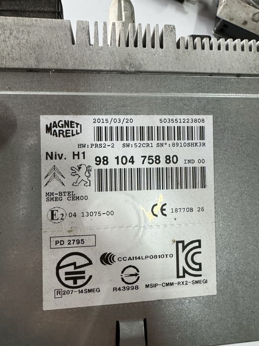 Navigatie Peugeot  508 dupa 2014 cod: 9810475880 GARANTIE