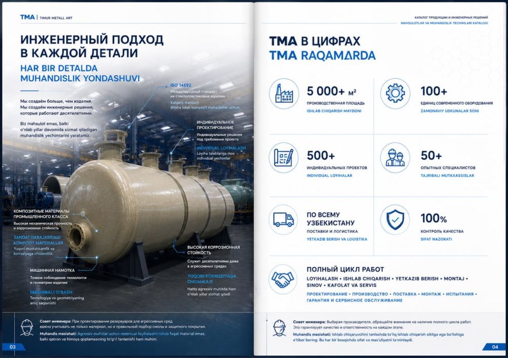 Трубы из стеклопластика, септики и резервуары