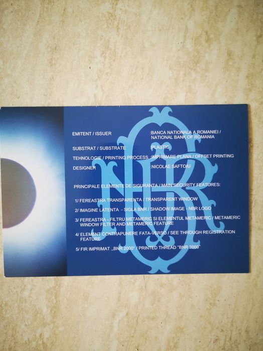 Bancnotă aniversara eclipsa 1999