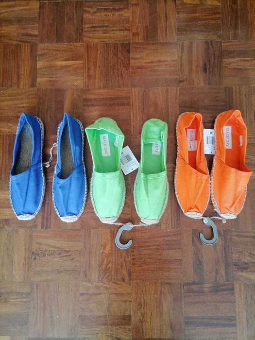 Дамски еспадрили с камъчета  и черни - прозрачни ZARA