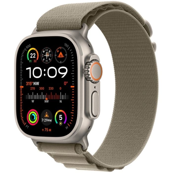 Curea pentru Apple Watch 49mm, Loop, Olive Alpine, Smal