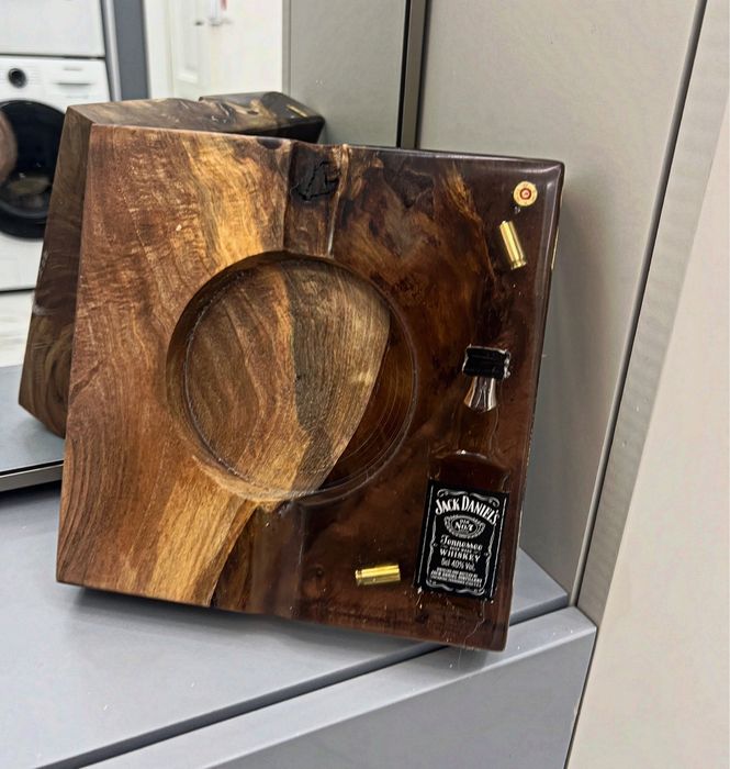 Луксозни пепелници за пури от дърво и епоксидна смола