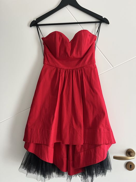 Официална червена рокля AVIN