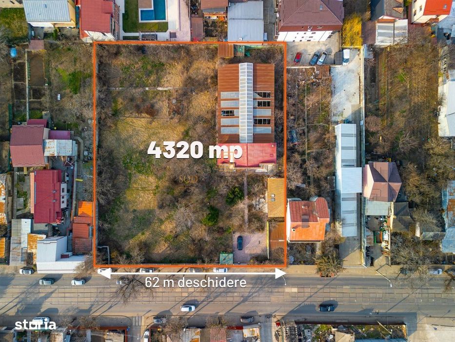 Teren 4320 mp | Deschidere 62 ml | Zona Luica – Sos. Giurgiului