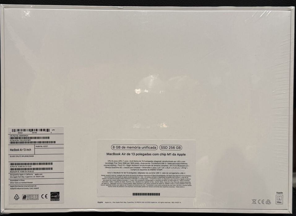 MacBook Air 13” M1, 8GB/256GB - NOU, SIGILAT - cutie originală nedesfăcută cu garantie 24luni