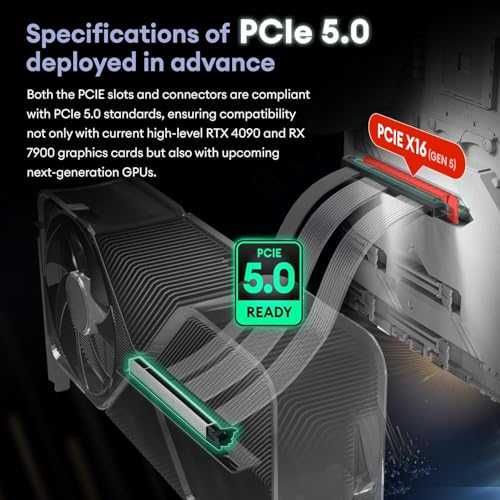 Стойка за вертикален монтаж на видео карта ConnBull PCIE 5.0 Riser Cable 300 mm 128 GB/s