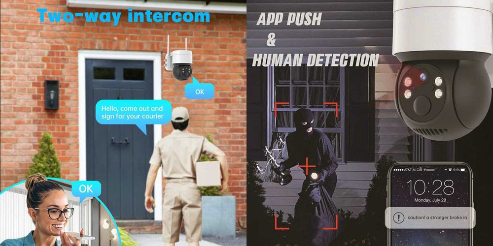 Camera de supraveghere solara, 360 grade control telefon. Noua!