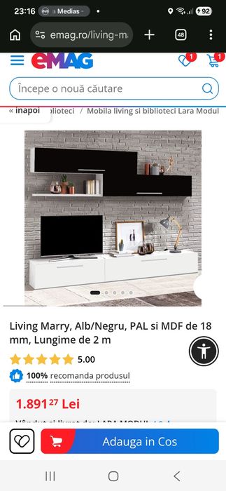 Living culoarea lemnului