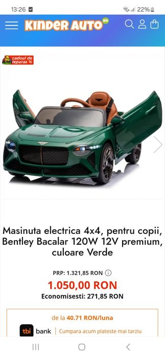 Mașină electrică Bentley