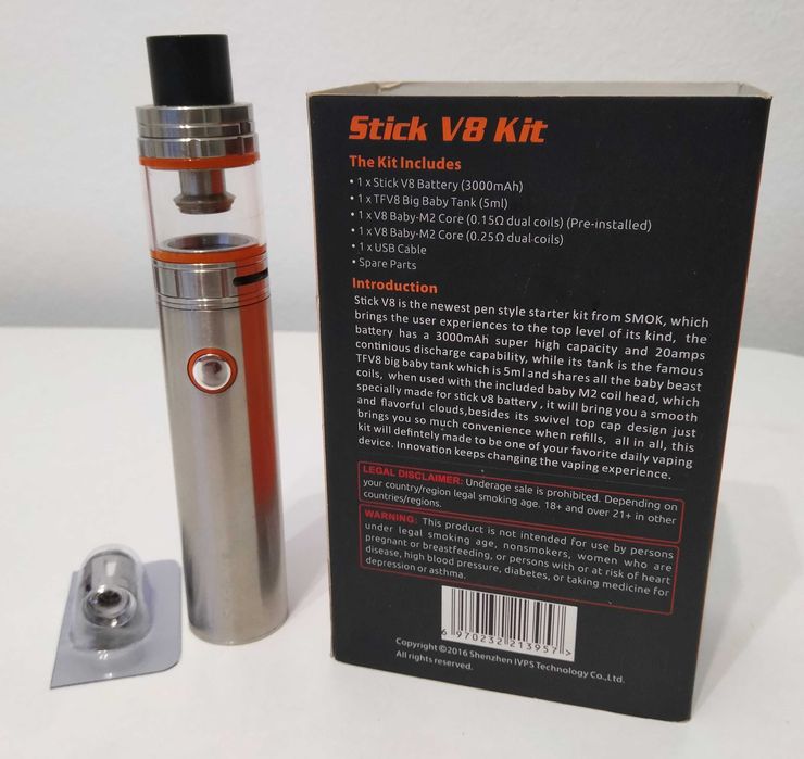 Smok stick V8 cu rezistenta noua 3000 mAh