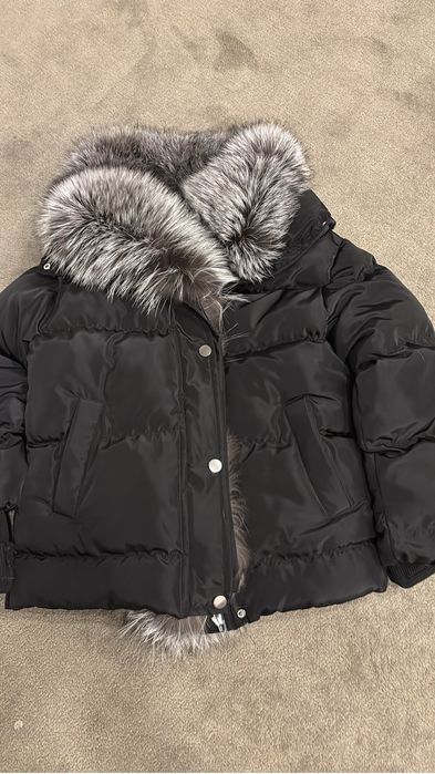 Geaca fas cu guler blana naturala