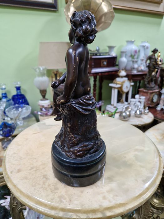 Превъзходна антикварна колекционерска френска бронзова фигура