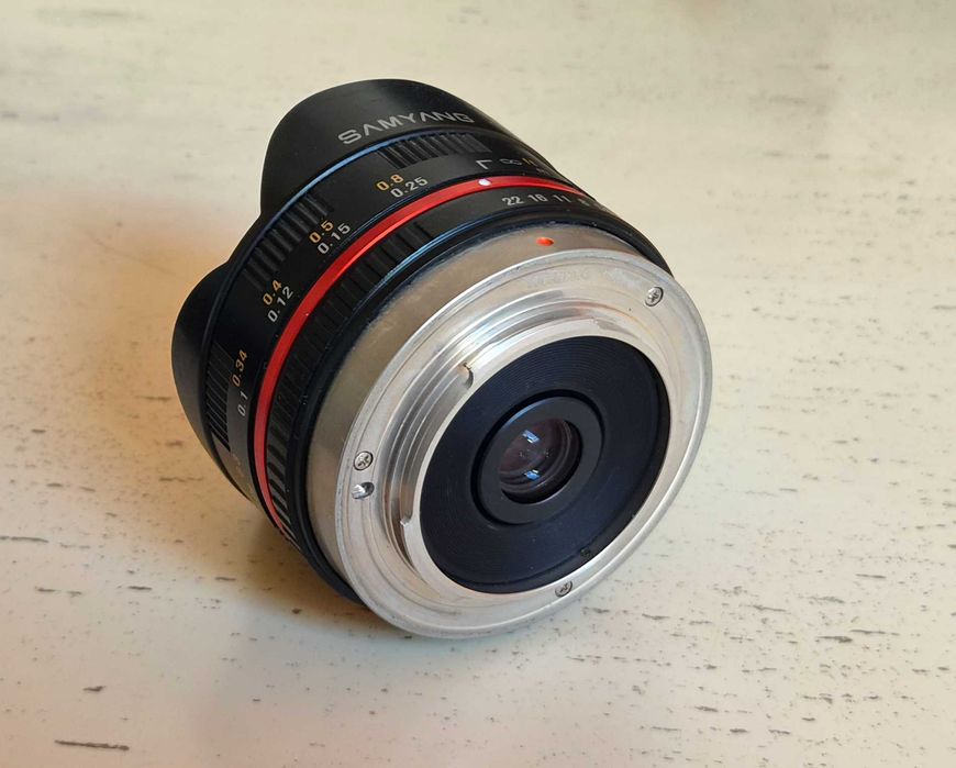 Fisheye Samyang 7.5mm, F 3.5 MFT, Micro four thirds, M4/3