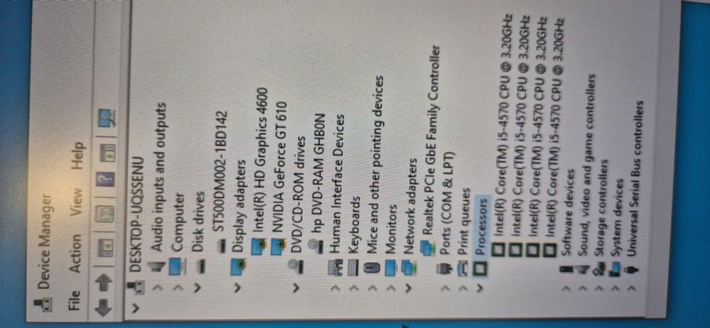 Unitate PC HP i5 4570 16gb ddr3 1600MHz 500GB Hdd   Nvidia 2GB GT610