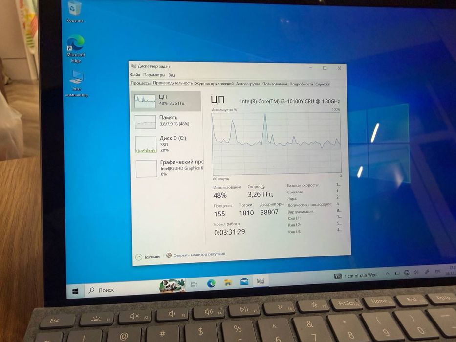 Surface go 3 топовый планшет на Windows 10 дюймов. I3 10gen 8gb 128ssd