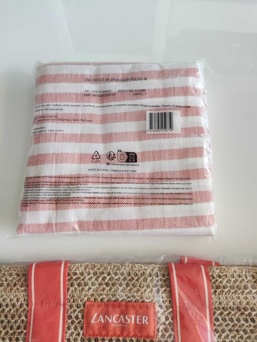НОВ Сет чанта и кърпа за плаж LANCASTER Monaco