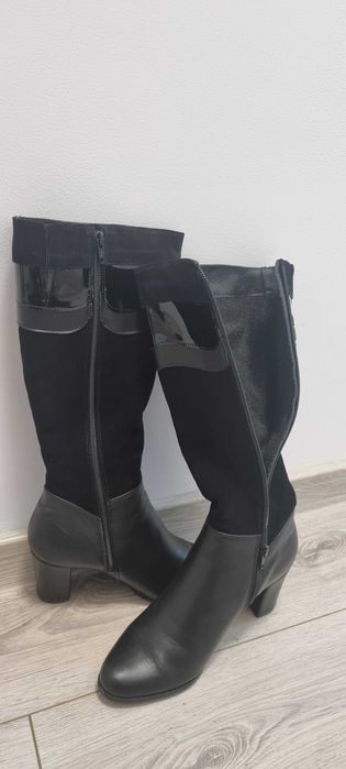 Cizme piele, 38, Toc: 5 cm