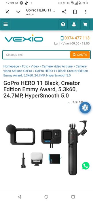 Vând GoPro HERO 11 Black, Creator Edition