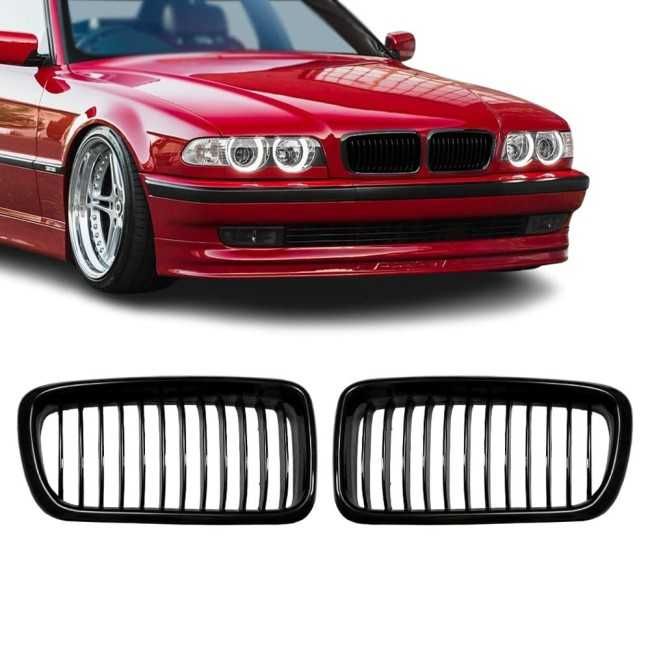 Grile Simple Nari Bara Fata BMW Seria 7 E38 (94-01), Negru Lucios