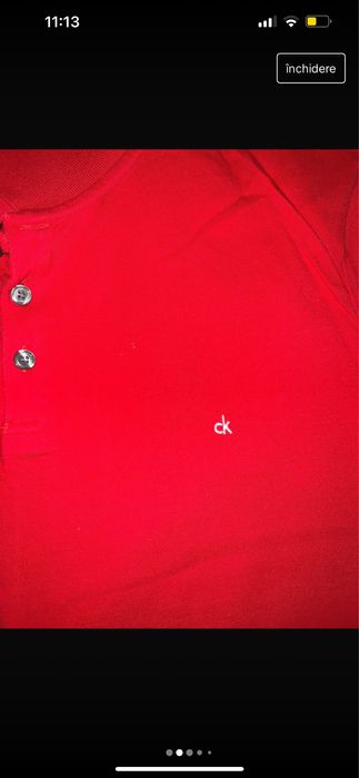 Tricou Calvin Klein jeans rosu