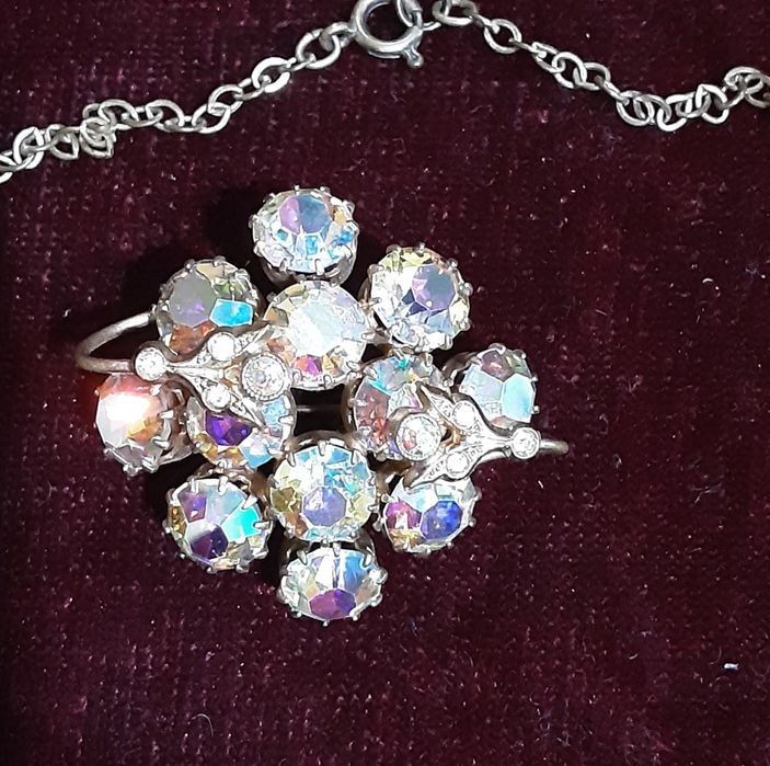 Колье и брошь винтаж