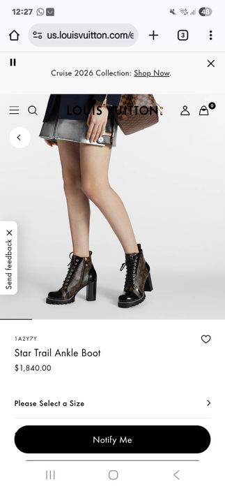 Botine Louis Vuitton Star Trail din piele