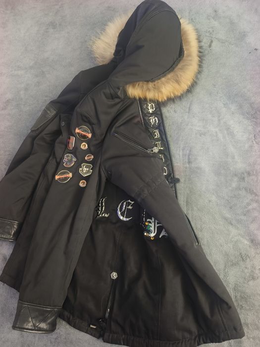 Geaca Philipp Plein,M , blana naturala,