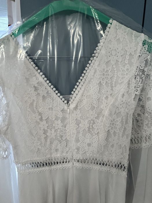 Rochie de mireasa, sandale si voal