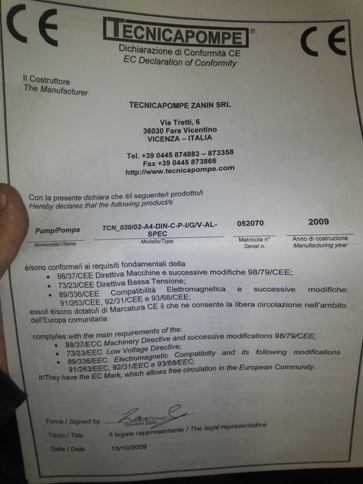 Помпа отопляема нер. TECHNICAPOMPE 2,2kw TCN_030/02-A4-DIN