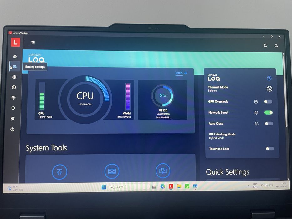 Laptop Gaming Lenovo LOQ | RTX 4060 | i5-12450HX | 24GB RAM | 1TB |  7 luni Garanție | Stare Top