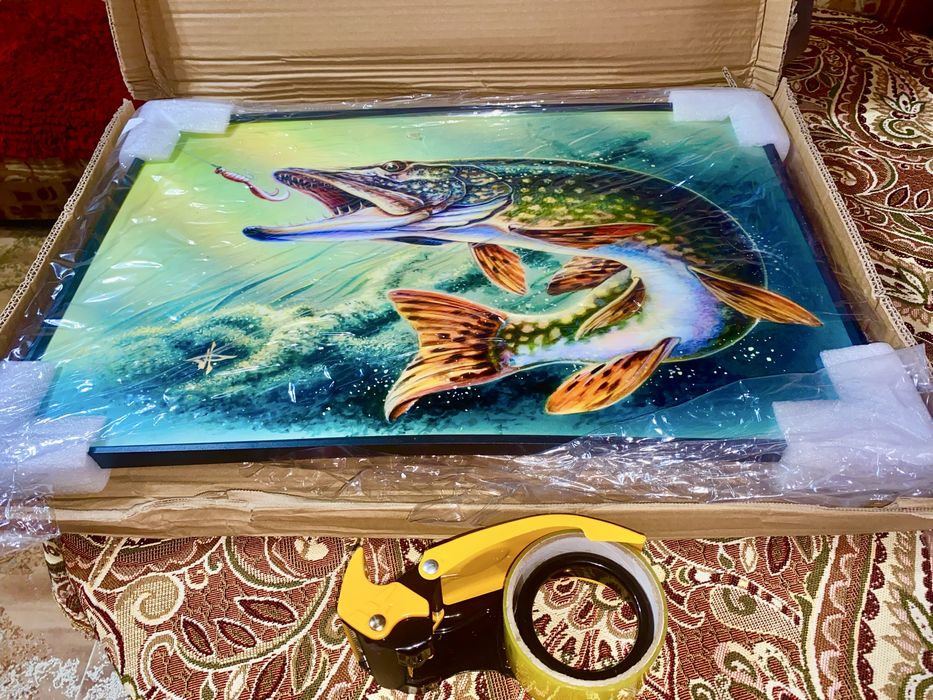 Интерьерная картина "Щука",подарок.