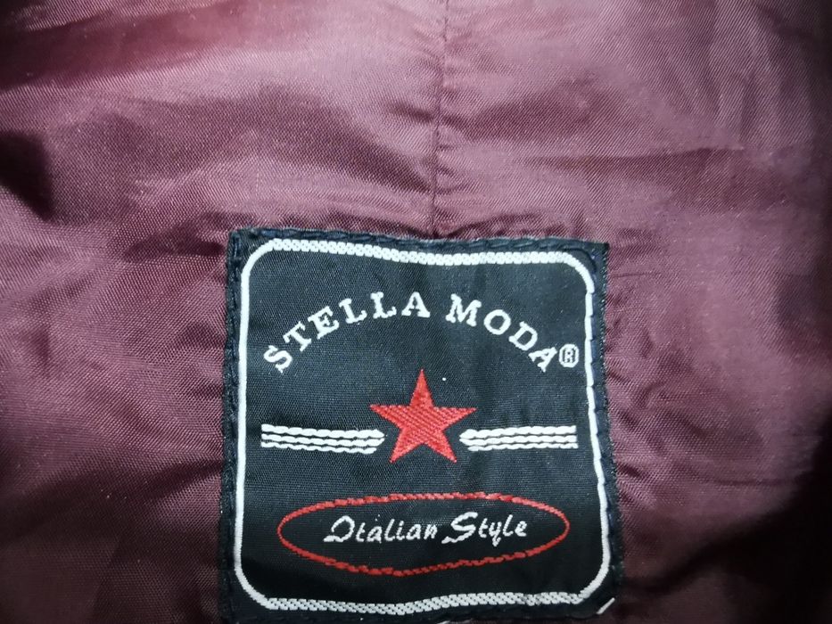 Jachetă piele moale, maro-roșcat, mărime M