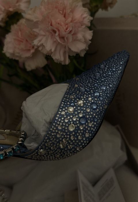 Pantofi Jimmy choo saeda crystal pe comanda