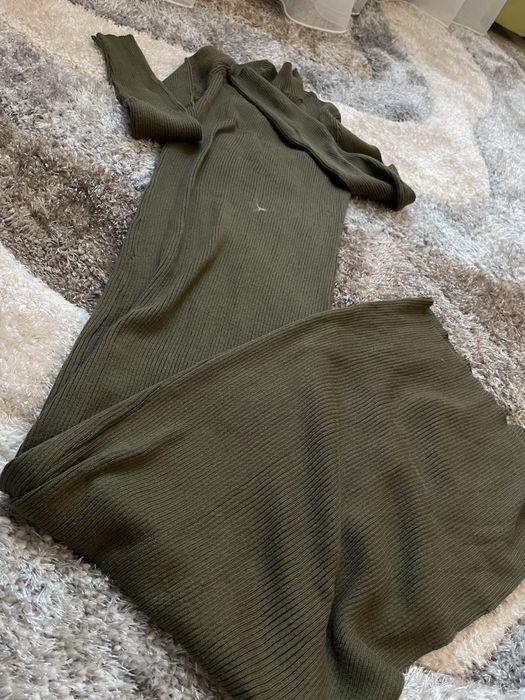 Дълга ластична рокля плетиво Bershka