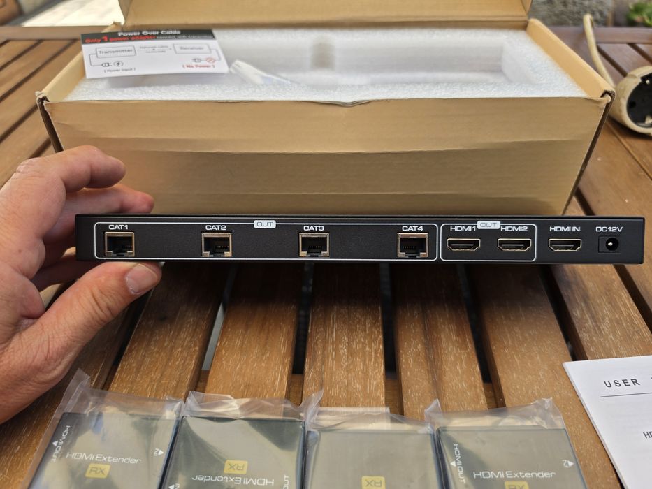 HDMI Splitter Extender 1x6 Full HD 1080p, CAT5e/CAT6, EDID, PoC – Нов