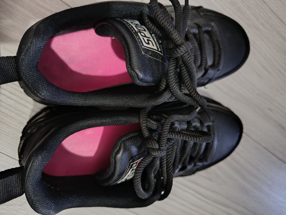 Adidași negri înalți platforma Punk Rock Goth Altercore mărimea 37