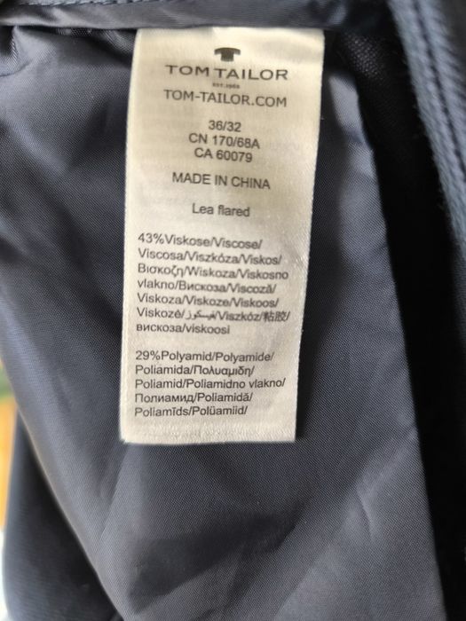 Pantaloni NOI eleganți bleumarin Tom Tailor 36/38