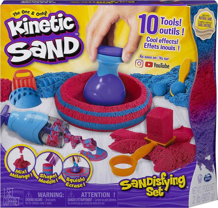 Кинетичен пясък Kinetic Sand моделиращ Несъхнещ Spin Master - 2 модела