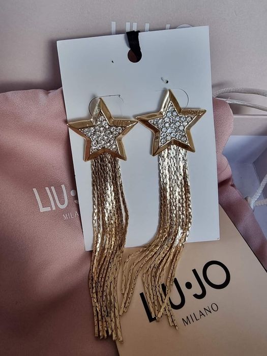 Златисти висящи обеци Liu Jo